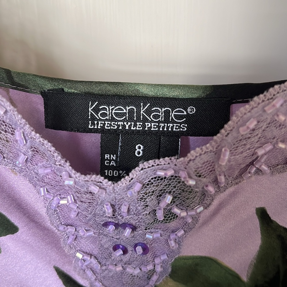 Vintage Silk Camisole Karen Kane Sequins Lace NWT - Picture 3 of 10